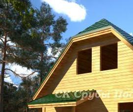 строительство домов из бруса под усадку - тип 2