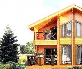 строительство домов из двойного бруса - вариант 4