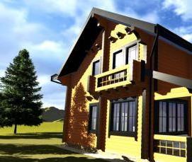 строительство домов из клееного бруса - тип 4