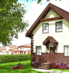 строительство домов из пеноблоков под ключ проекты - модель 2