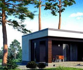 строительство домов с плоской крышей - тип 1