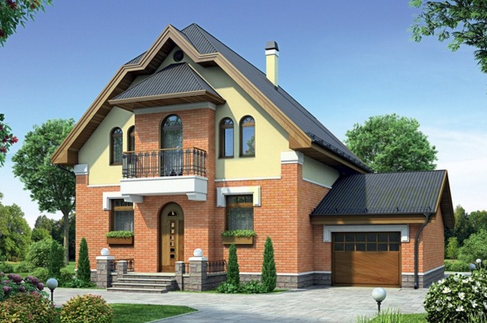 строительство двухэтажного дома - модель 4