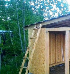 строительство каркасного сарая - вариант 4