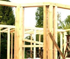 строительство каркасных домов из бруса - тип 2