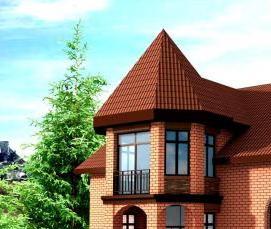 строительство кирпичного дома проект - модель 1