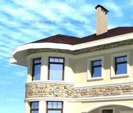 строительство кирпичного дома проект - модель 4