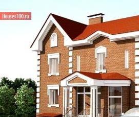 строительство кирпичного дома проект - модель 2