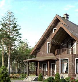 строительство кирпичного двухэтажного дома амбиентер - вариант 4