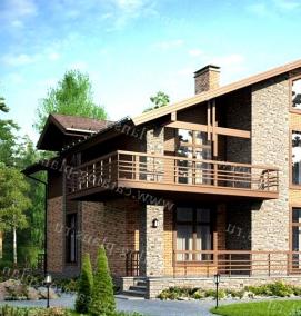 строительство кирпичного двухэтажного дома амбиентер - вариант 2