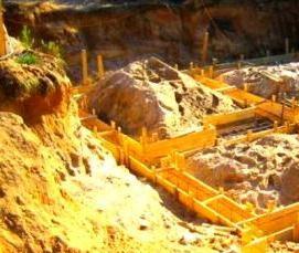 ступенчатый ленточный фундамент - вариант 1