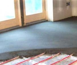 стяжка под теплый водяной пол - модель 1