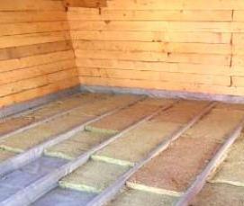 стяжка пола в деревянном доме - модель 2