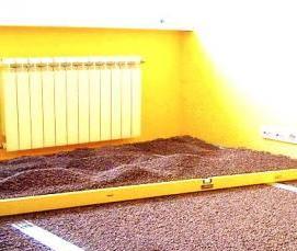 сухая стяжка пола керамзитом - вариант 4