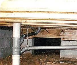 сваи из пластиковых канализационных труб - модель 2