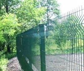 сварная сетка зеленая для забора - модель 3