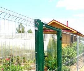 сварная сетка зеленая для забора - модель 2