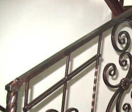 сварные перила для лестницы - вариант 1