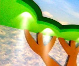 светящийся натяжной потолок - модель 2