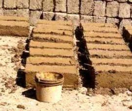 сырцовый кирпич из глины - тип 2