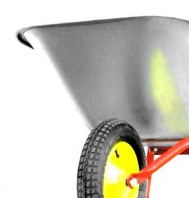 тачка садовая оцинкованная 65л - модель 2