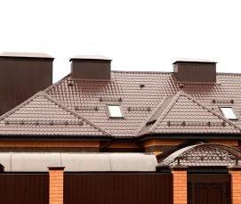 темно коричневая металлочерепица - тип 2