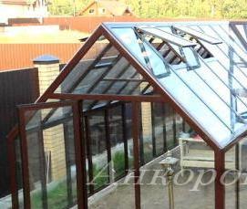 теплица из алюминиевых стеклопакетов - тип 2