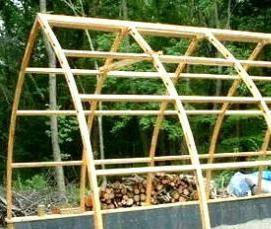 теплица из деревянных брусков - вариант 4
