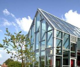 теплица стеклянная домик - модель 2