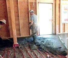 теплый цементный пол - вариант 1