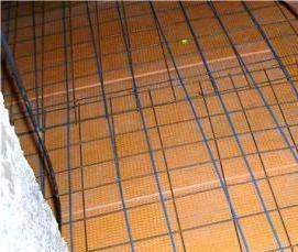 теплый пол в бане - модель 1