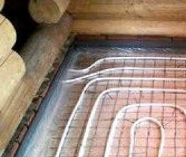 теплый пол в бане - модель 4