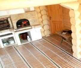 теплый пол в бане - модель 3