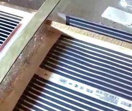 теплый пол в бане - модель 2