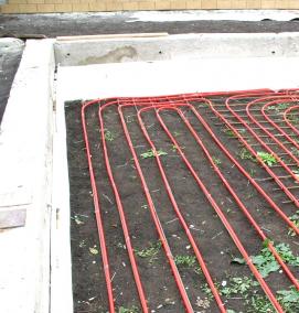 теплый пол в теплице - модель 2