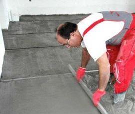 тонкая стяжка пола - модель 1