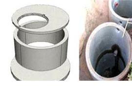 трехкамерный  из бетонных колец - вариант 3