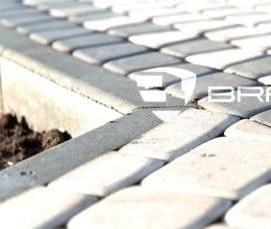 тротуарная брусчатка белая - модель 2