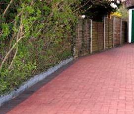 тротуарная плитка брусчатка красная - тип 3