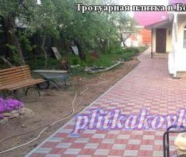 тротуарная плитка двух цветов - модель 1