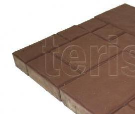тротуарная плитка красно коричневая - тип 1