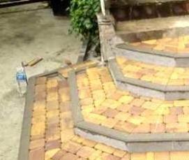 тротуарная плитка на ступени крыльца - вариант 3