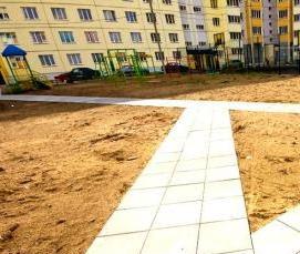 тротуарная плитка серо желтая - модель 2