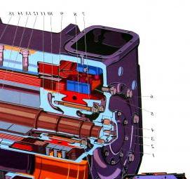 тяговый электродвигатель - модель 1