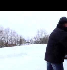 уборка снега снегоуборщиком - модель 2