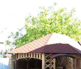 угловая беседка с мангалом - тип 4