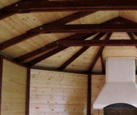 угловая беседка с мангалом - тип 3