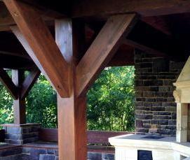 угловая печь-барбекю - тип 4