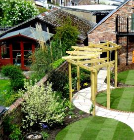 угловой ландшафтный дизайн - тип 2