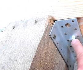 уголки металлические крепежные для бруса - модель 2