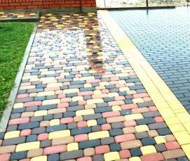 укладка дорожек тротуарной плиткой - модель 4